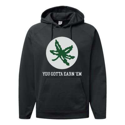 Ohio Buckeye Leaf Performance Fleece Hoodie