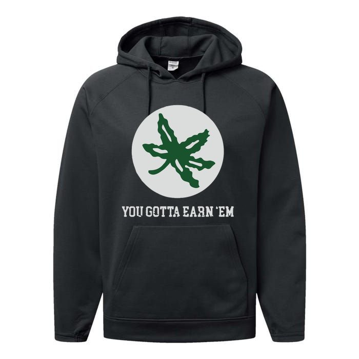 Ohio Buckeye Leaf Performance Fleece Hoodie