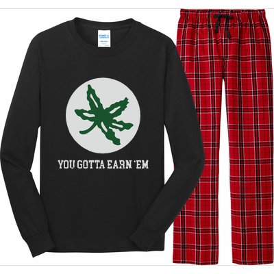 Ohio Buckeye Leaf Long Sleeve Pajama Set