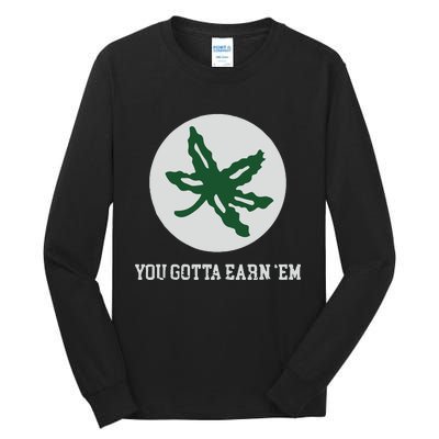 Ohio Buckeye Leaf Tall Long Sleeve T-Shirt