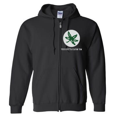 Ohio Buckeye Leaf Full Zip Hoodie