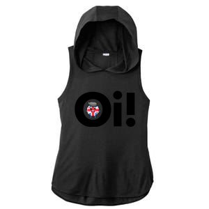 Oi! Black Letters Ladies PosiCharge Tri-Blend Wicking Draft Hoodie Tank