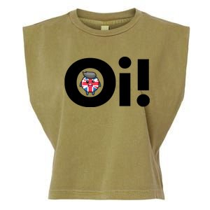 Oi! Black Letters Garment-Dyed Women's Muscle Tee