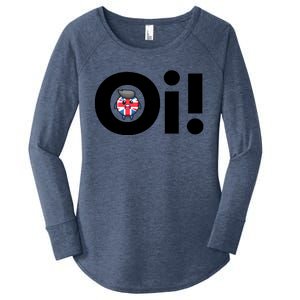 Oi! Black Letters Women's Perfect Tri Tunic Long Sleeve Shirt