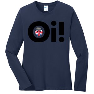 Oi! Black Letters Ladies Long Sleeve Shirt