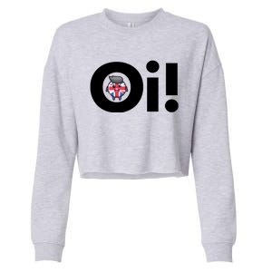 Oi! Black Letters Cropped Pullover Crew