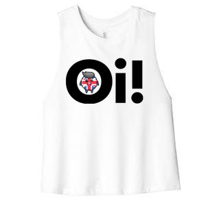 Oi! Black Letters Women's Racerback Cropped Tank