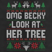 Omg Becky Look at Her Tree Funny Ugly Christmas Sweater  Adult Drive Performance Visor