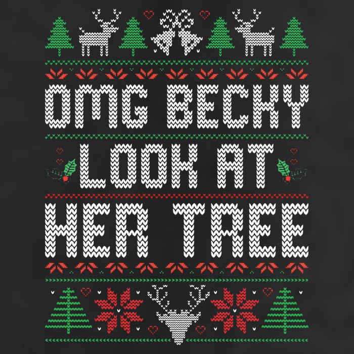 Omg Becky Look at Her Tree Funny Ugly Christmas Sweater  Adult Drive Performance Visor