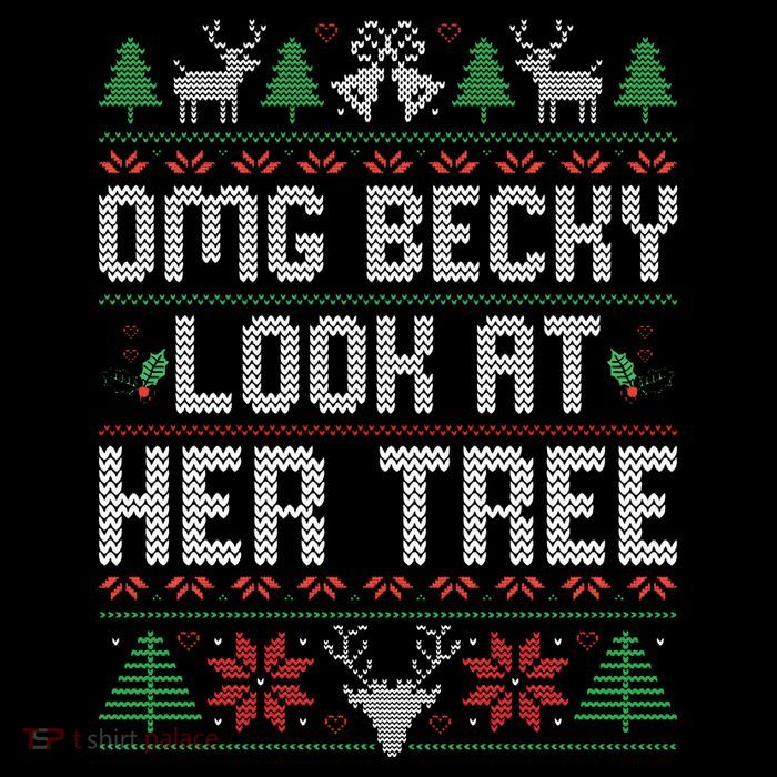 Omg Becky Look at Her Tree Funny Ugly Christmas Sweater  Zip Tote Bag