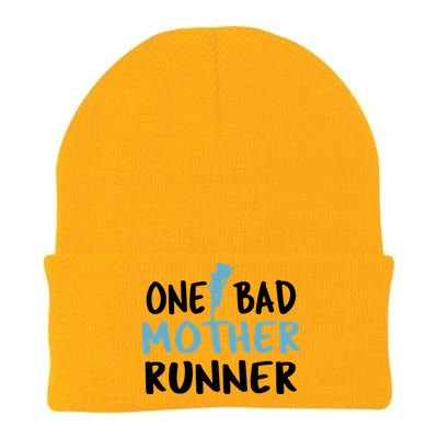 One Bad Mother Runner Mothers Day Marathon 5k Knit Cap Winter Beanie