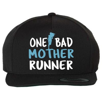 One Bad Mother Runner Mothers Day Marathon 5k Wool Snapback Cap