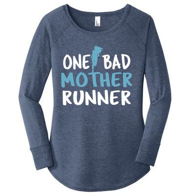 One Bad Mother Runner Mothers Day Marathon 5k Women's Perfect Tri Tunic Long Sleeve Shirt