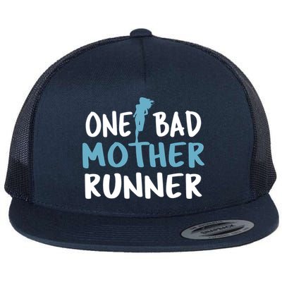 One Bad Mother Runner Mothers Day Marathon 5k Flat Bill Trucker Hat