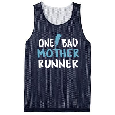 One Bad Mother Runner Mothers Day Marathon 5k Mesh Reversible Basketball Jersey Tank