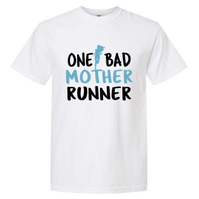 One Bad Mother Runner Mothers Day Marathon 5k Garment-Dyed Heavyweight T-Shirt