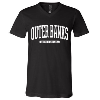 Outer Banks Meaningful Gift Cool Gift College University Style Nc Us V-Neck T-Shirt