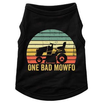 One Bad Mowfo Funny Lawn Care Grass Mowing Gardener Dad Doggie Tank