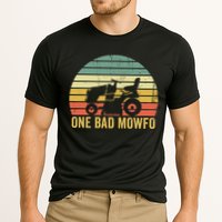 One Bad Mowfo Funny Lawn Care Grass Mowing Gardener Dad Cooling Performance Crew T-Shirt