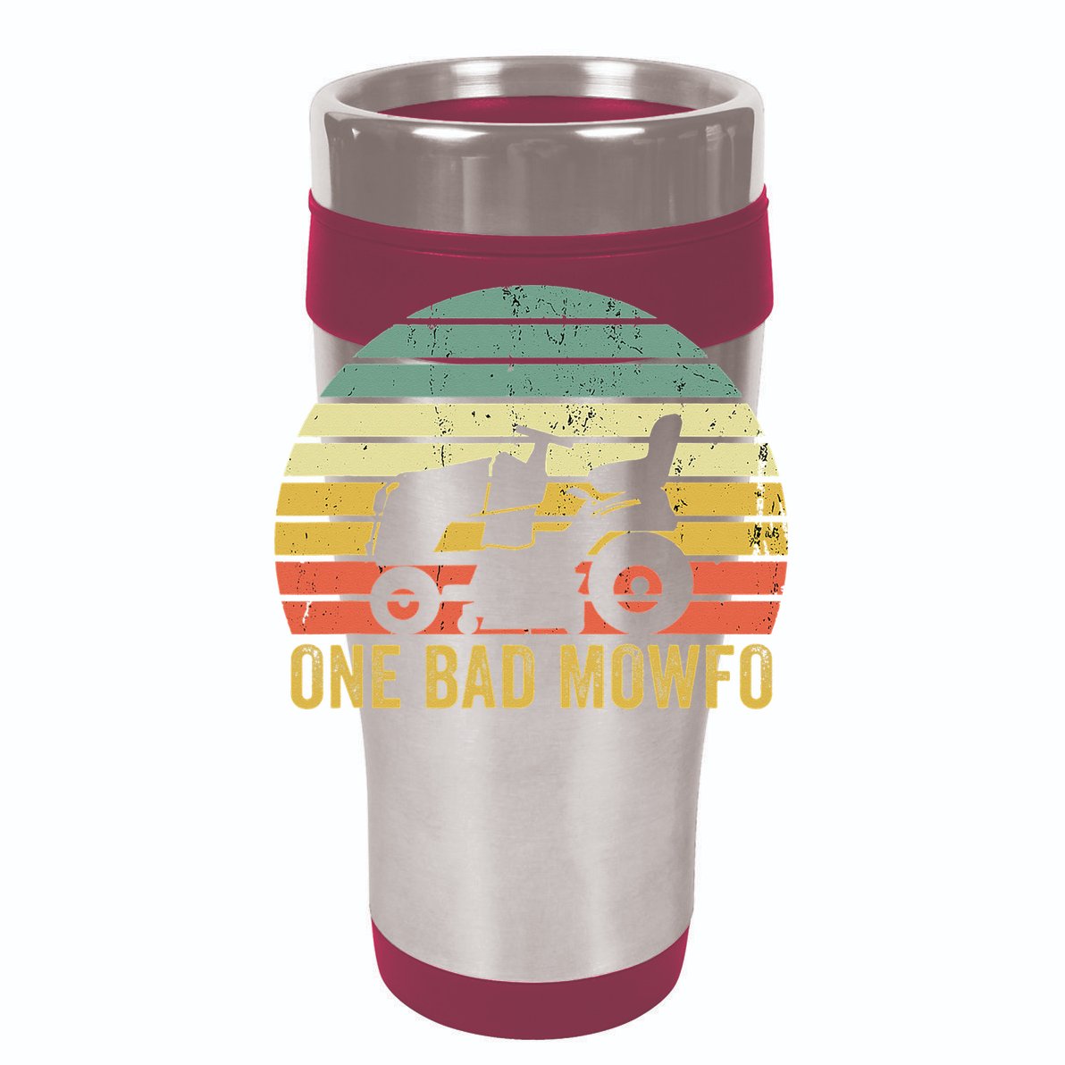 One Bad Mowfo Funny Lawn Care Grass Mowing Gardener Dad Flat Bill Trucker Hat