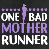 One Bad Mother Track Field Running Mom Marathon Runner Mama Gift 11oz C Handle Ceramic Mug