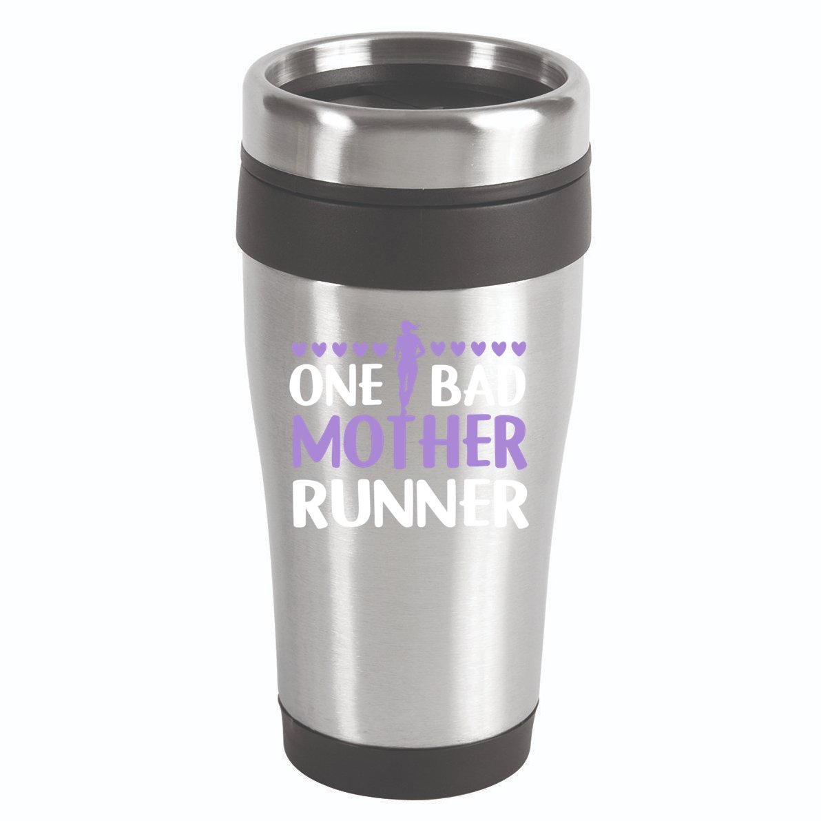 One Bad Mother Track Field Running Mom Marathon Runner Mama Gift 16oz Travel Tumbler