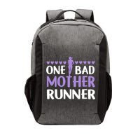 One Bad Mother Track Field Running Mom Marathon Runner Mama Gift Vector Backpack