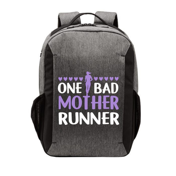 One Bad Mother Track Field Running Mom Marathon Runner Mama Gift Vector Backpack