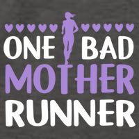 One Bad Mother Track Field Running Mom Marathon Runner Mama Gift Vector Backpack