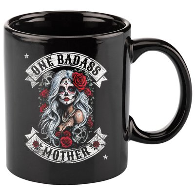 One Badass Mother Mom Stepmom Single Mom Mamma Mothers Day 11oz C Handle Ceramic Mug