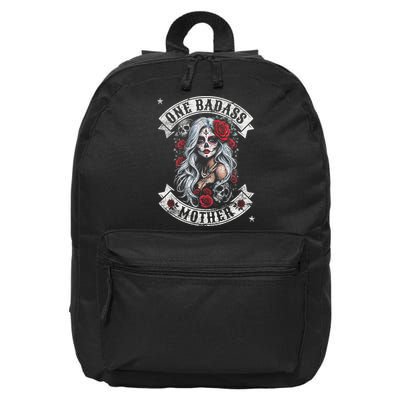 One Badass Mother Mom Stepmom Single Mom Mamma Mothers Day 16 in Basic Backpack