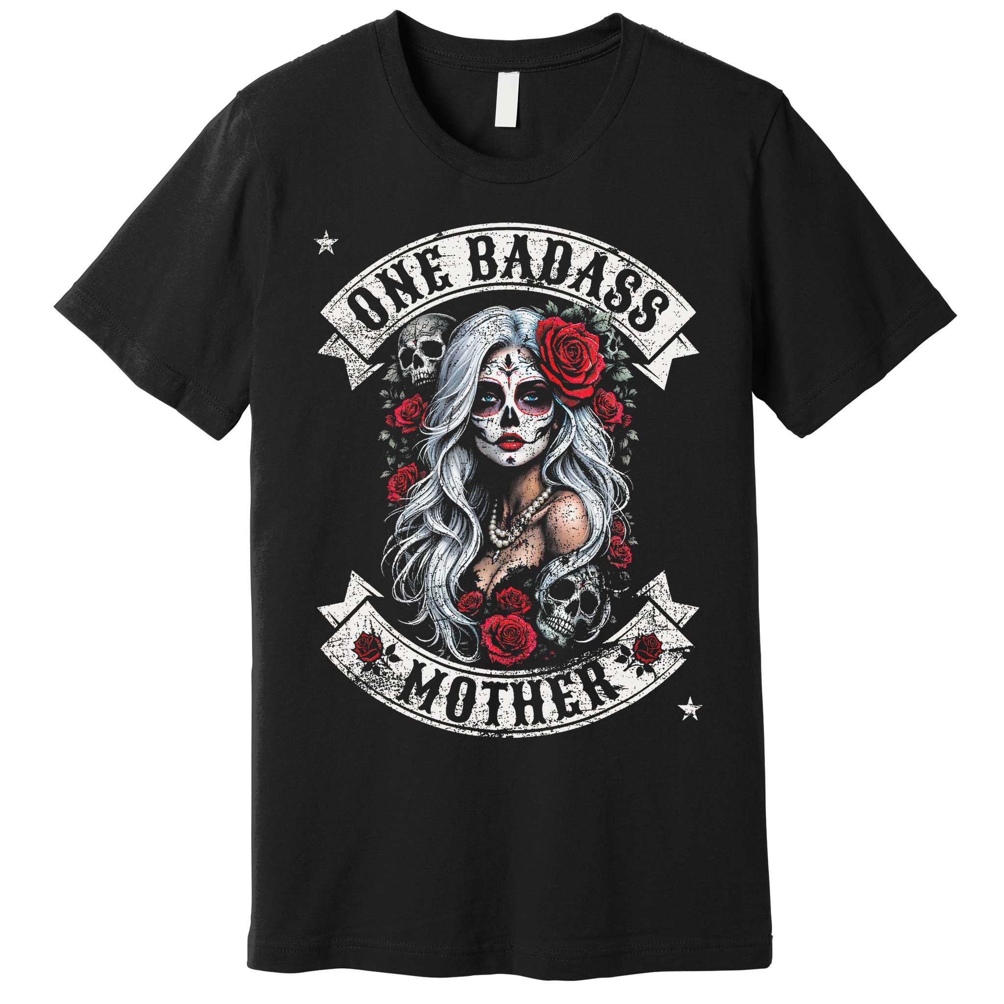 One Badass Mother Mom Stepmom Single Mom Mamma Mothers Day Premium T-Shirt