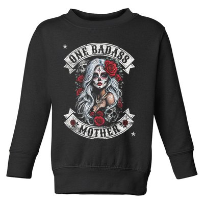 One Badass Mother Mom Stepmom Single Mom Mamma Mothers Day Toddler Sweatshirt