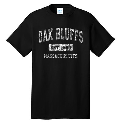 Oak Bluffs Massachusetts Ma Vintage Sports Established Tall T-Shirt