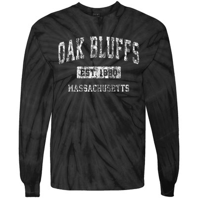 Oak Bluffs Massachusetts Ma Vintage Sports Established Tie-Dye Long Sleeve Shirt