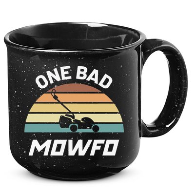 One Bad Mowfo Funny Lawn Care Mowing Gardener Father's Day 15oz Campfire Ceramic Mug