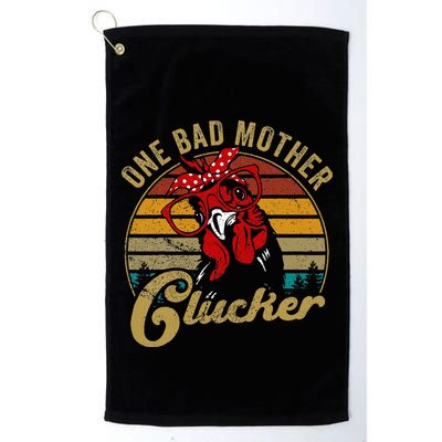 One Bad Mother Clucker Chicken Mom Mother Day Gift Women Golf Towel