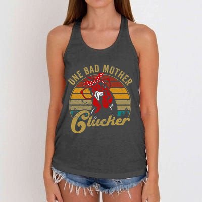 One Bad Mother Clucker Chicken Mom Mother Day Gift Women Women's Knotted Racerback Tank
