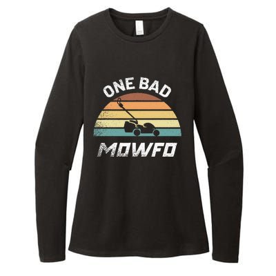 One Bad Mowfo Funny Lawn Care Mowing Gardener Fathers Womens CVC Long Sleeve Shirt