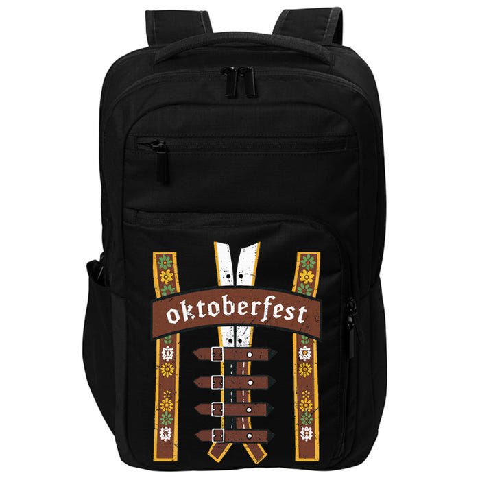 Oktoberfest Bavarian Munich Beer Lederhosen Suspenders Impact Tech Backpack