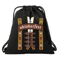 Oktoberfest Bavarian Munich Beer Lederhosen Suspenders Drawstring Bag