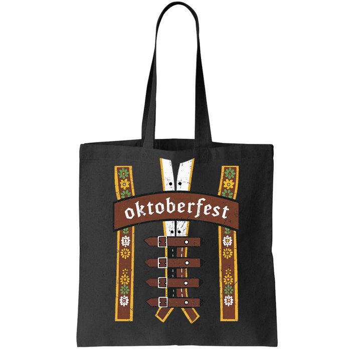 Oktoberfest Bavarian Munich Beer Lederhosen Suspenders Tote Bag