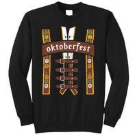 Oktoberfest Bavarian Munich Beer Lederhosen Suspenders Tall Sweatshirt