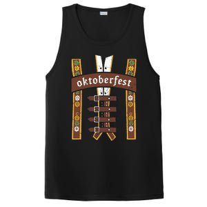 Oktoberfest Bavarian Munich Beer Lederhosen Suspenders PosiCharge Competitor Tank