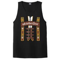 Oktoberfest Bavarian Munich Beer Lederhosen Suspenders PosiCharge Competitor Tank