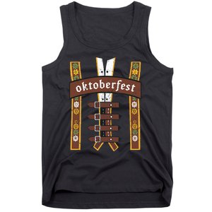 Oktoberfest Bavarian Munich Beer Lederhosen Suspenders Tank Top