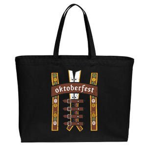 Oktoberfest Bavarian Munich Beer Lederhosen Suspenders Cotton Canvas Jumbo Tote