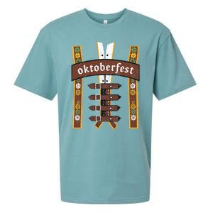 Oktoberfest Bavarian Munich Beer Lederhosen Suspenders Sueded Cloud Jersey T-Shirt