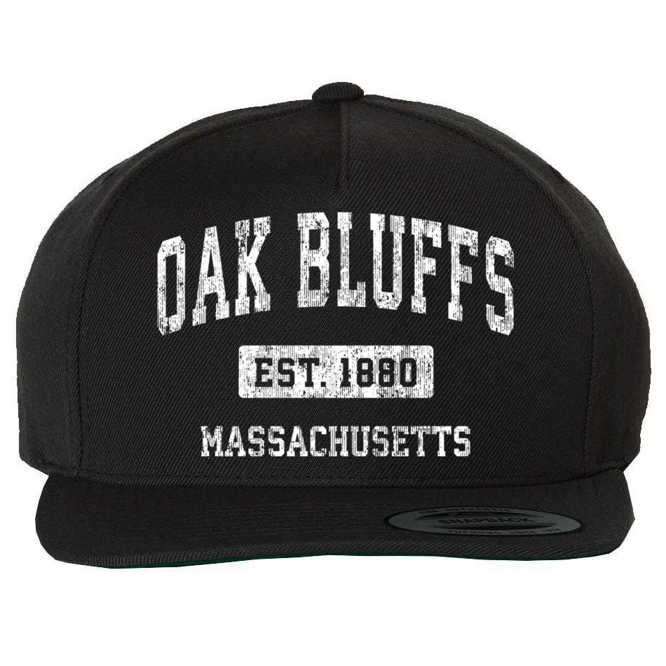 Oak Bluffs Massachusetts Ma Vintage Sports Established Wool Snapback Cap