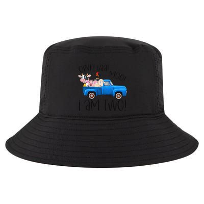 Oink Baa Moo I Am Two Farm Animals Blue Truck Birthday Boy Cool Comfort Performance Bucket Hat